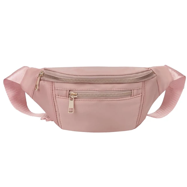 BSCI custom logo acceptable wholesale fashion adjustable belt travel sport unisex canvas fanny pack