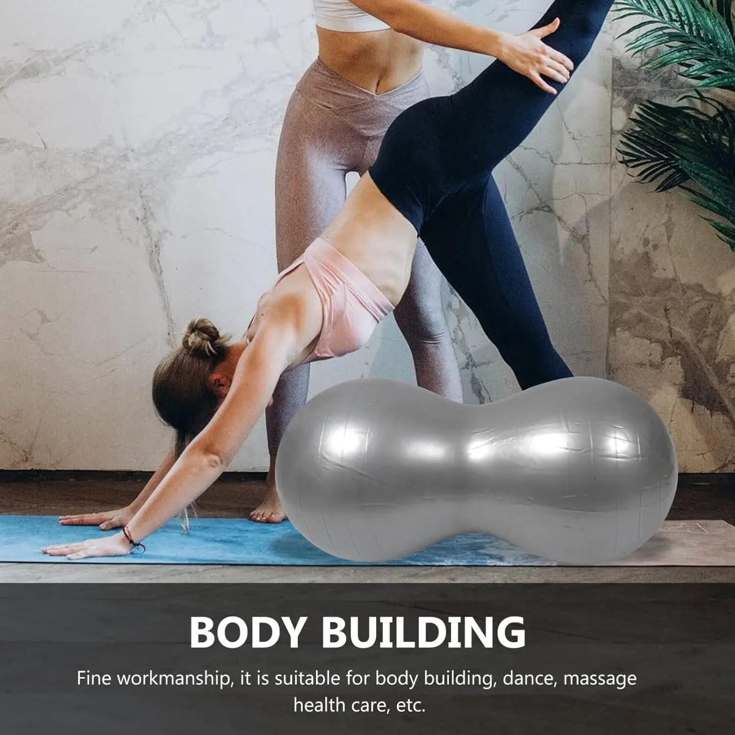 Anti-Burst Peanut Shape Yoga Ball For Stability Balance Physical Therapy Labor Birthing Back Massage Ball