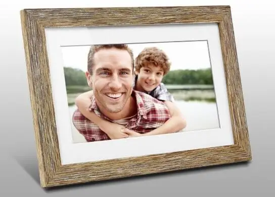 Оптовая продажа 10 дюймов деревянные цифровые часы-Поддержка музыки видео играть электронная фоторамка