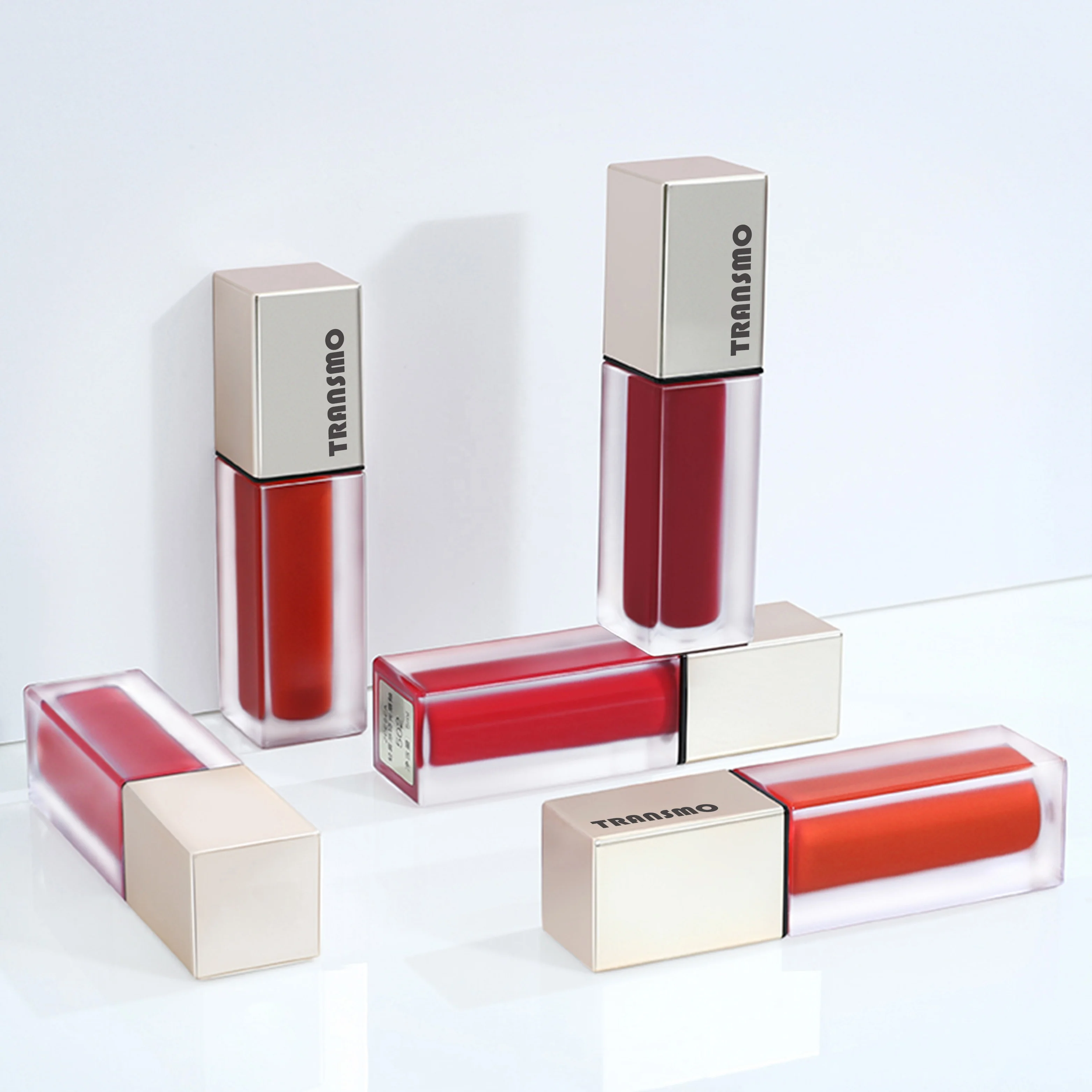 Recycled plastic lip gloss tube customize wholesale 6ml square lipgloss tubes wholesale