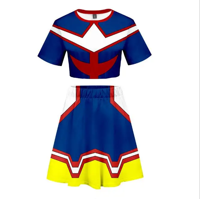 
High quality My Hero Academia 3D clothing cosplay 3D printed cosplay sweatshirts for women skirt sets 