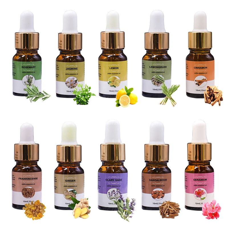 Organic Aromatherapy TOP 12 Essential Oils Set, 100% Pure - Lemongrass, Rosemary, Frankincense, Lemon, Cedarwood & Grapefruit