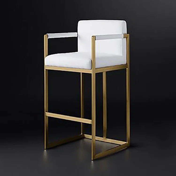 Коммерческая бархатная мебель для барного стула серебристого цвета