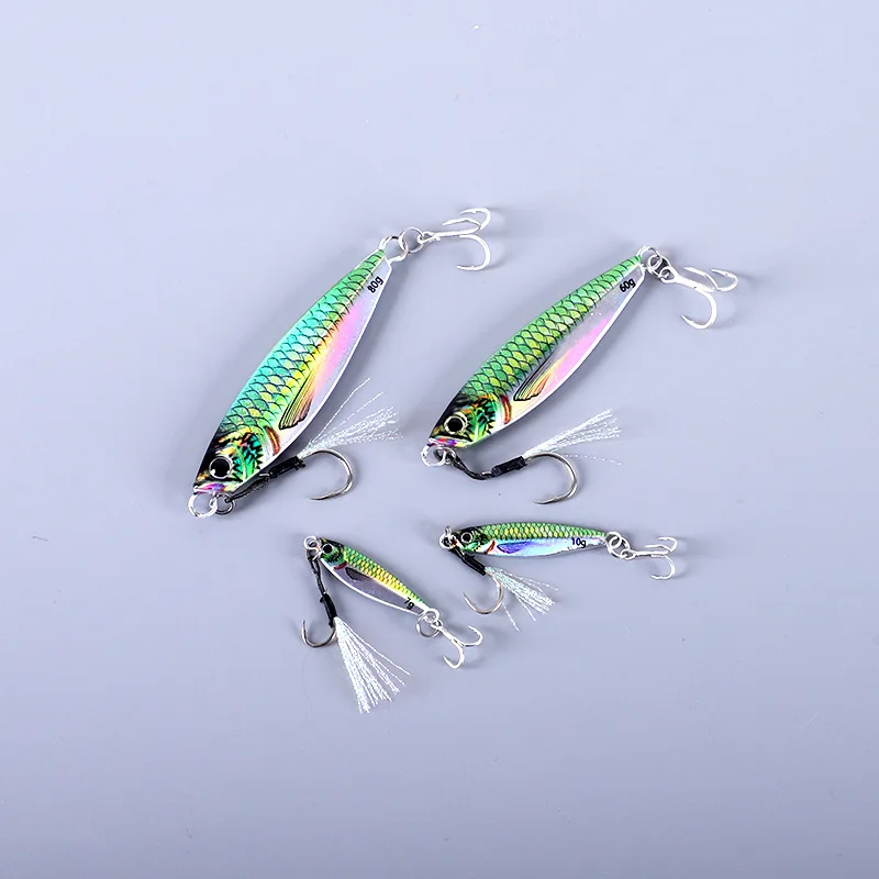 New 3D Simulation Printing Fishing Jigs 7g - 80g Long shot metal slow pitch Jigs Saltwater Lead Jigging Lures