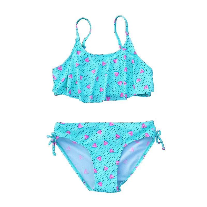 Оптовая продажа детские купальные костюмы купальник из двух частей детское бикини для девочек