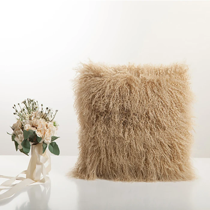 
European Decorative Pillow Seat Cushion Pillow Cover Faux Fur Pillow Cases For Chairs 