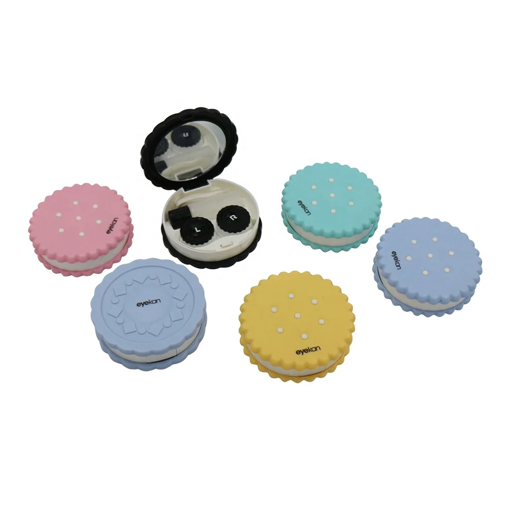 Contact lens accessories travel case kit with mirror stick tweezers lenses case