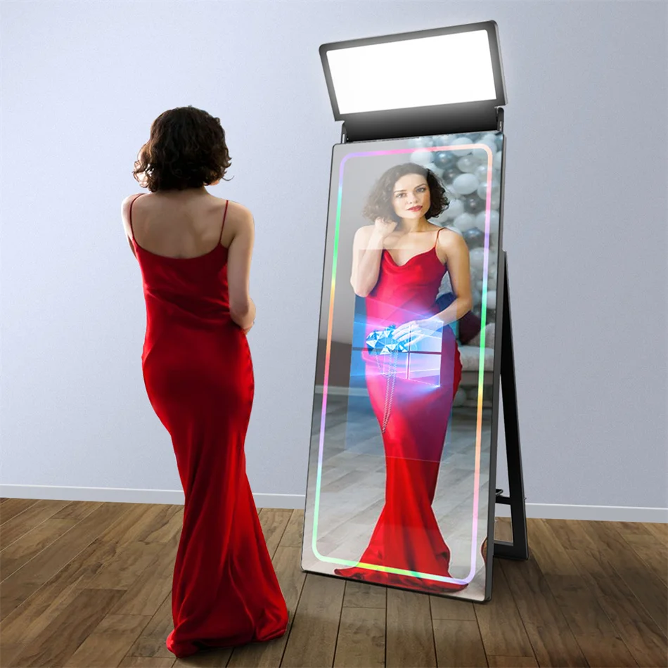 High Quality Full Color Cheap Touch Screen Photo Booth Kiosk Portable Digital Mirror Photobooth
