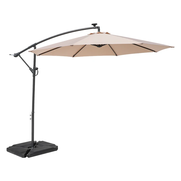 YASN 3M 6 Ribs Steel Outdoor Umbrella Garden Parasol Sun Hanging Courtyard Patio Umbrella