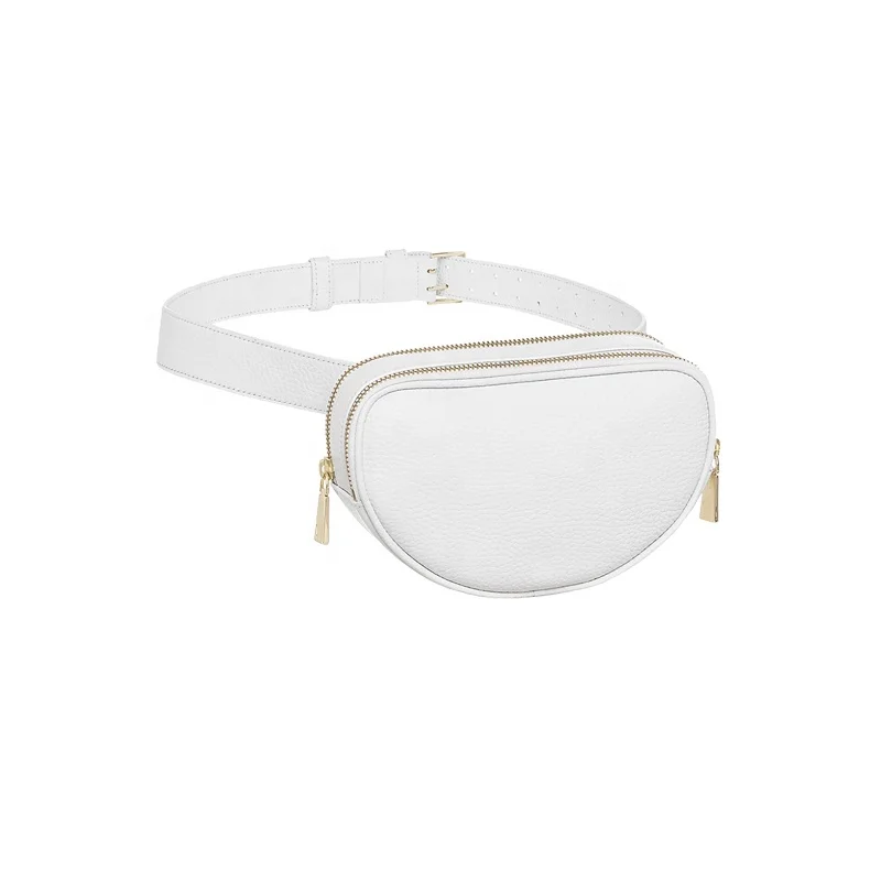 2019 stylish fashion genuine leather fanny pack sport waist bum bag for women and men