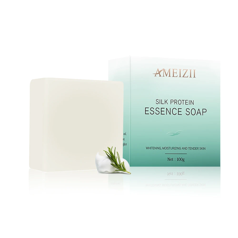 Facial Cleansing Whitening Soap Jabones Artesanales Natural Silk Protein Skin Repair Soap Body Bathing Whipped Soaps Wholesale