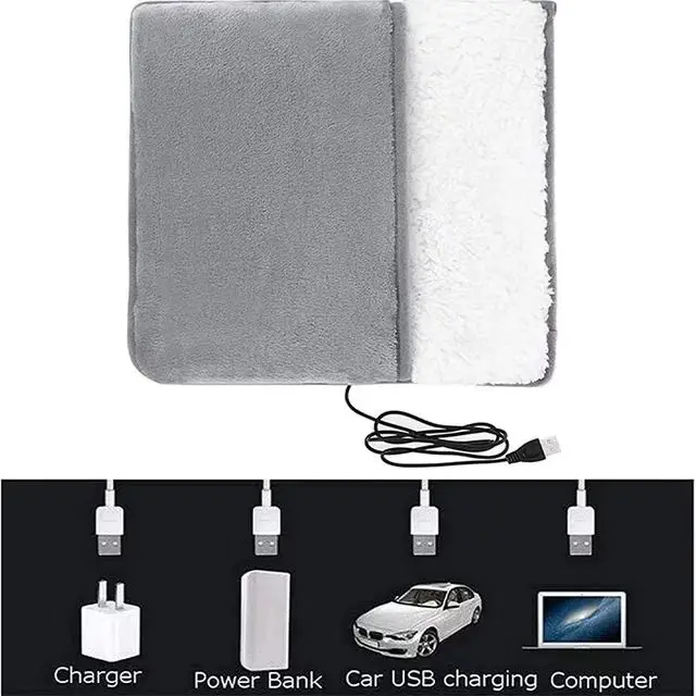 Electric Heated Foot Warmer with Massager Winter Warm Home Thermal Equipment for Feet Heating