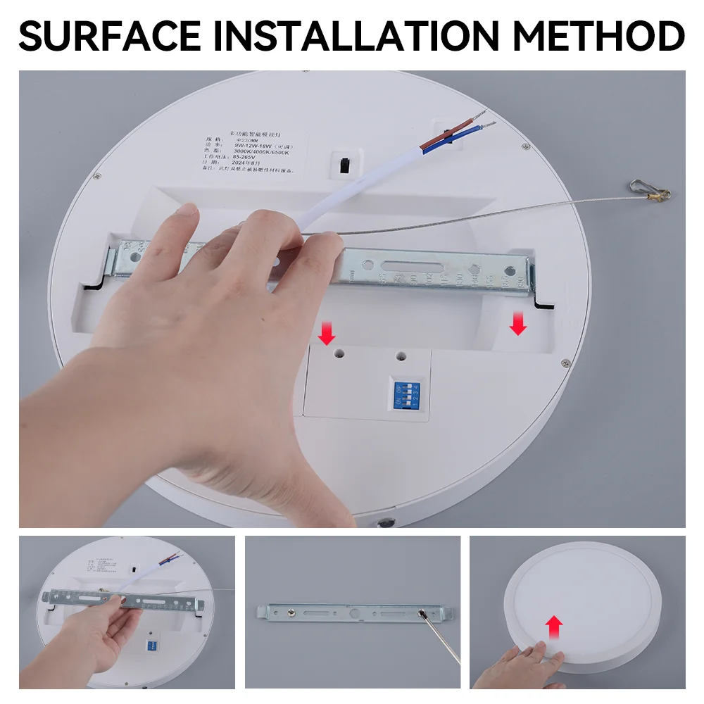 Modern LED panel lamp multifunction dial dimming radar sensor household Round ceiling lamps lighting living room bedroom 18W 24W