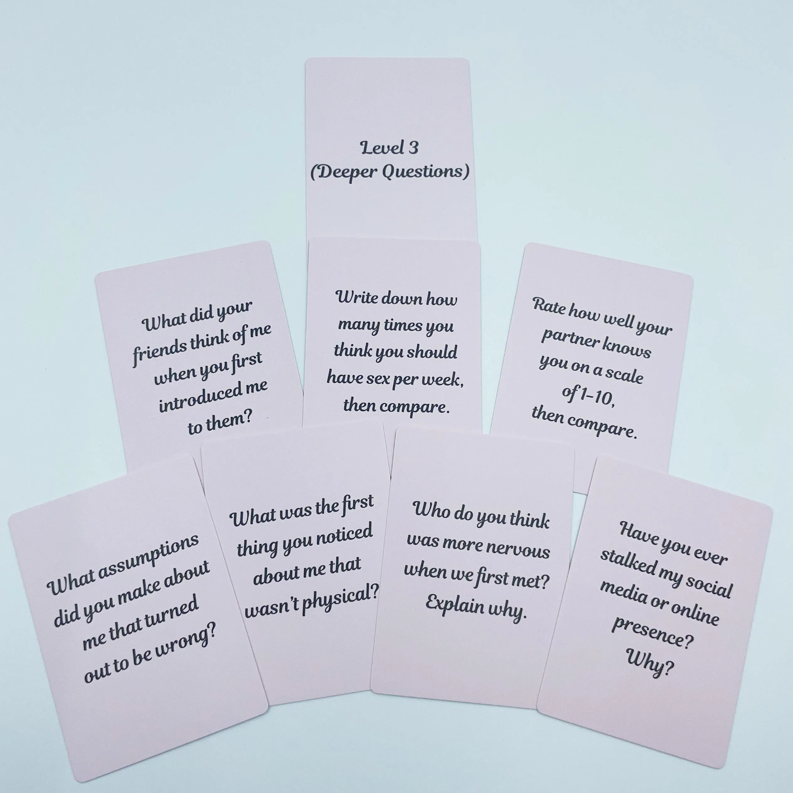Custom Printing 100 Cards Couple Games Adventure Date Night Question Cards for Couples Conversation Cards