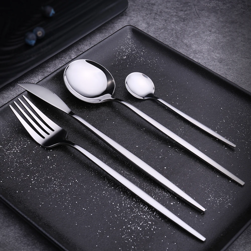 
stainless steel spoon custom wedding souvenir gift cutlery set fork and spoon 4pcs gift set 