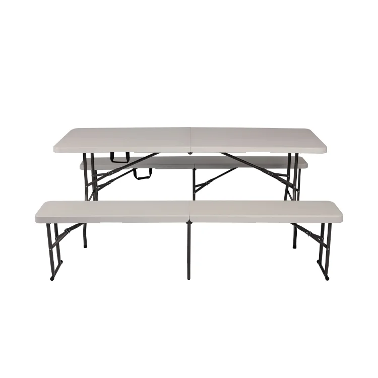 outdoor furniture foldable bench chair white stainless steel patio dining folding bench