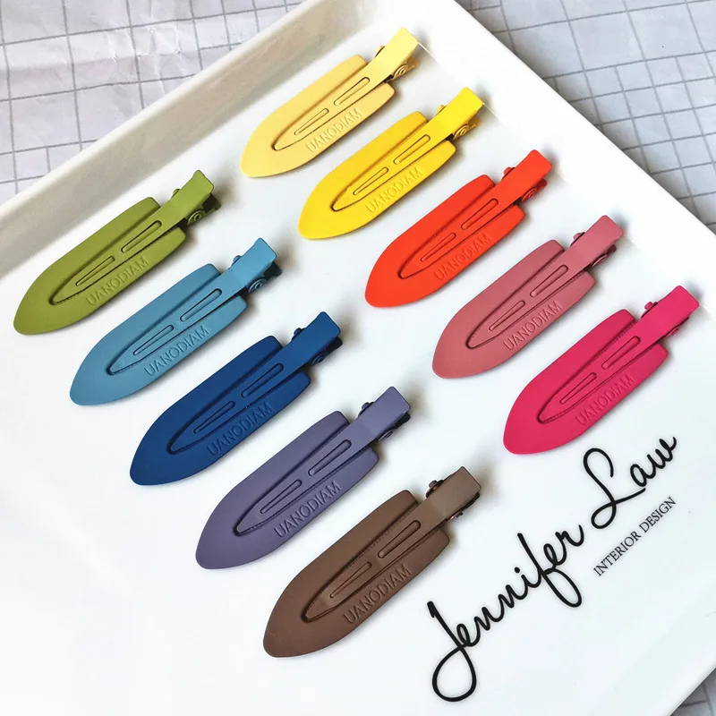 Wholesale Custom logo Daily Hairdressing 7cm Metal Hair Pins Gold Makeup No Crease Bend Creaseless Hair Clips Hairpins For Women