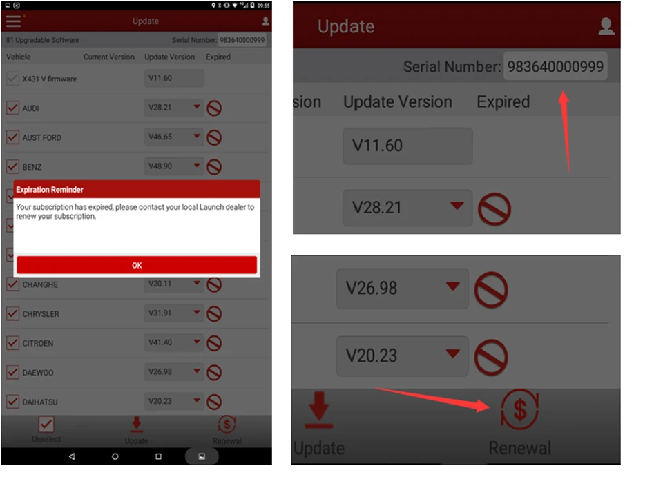 LAUNCH Pin Card 1 Year Renewal Update Subscription X431 Online Diagun IV/Diagun V/X-431 V/V+/Pro mini/PRO/PAD series