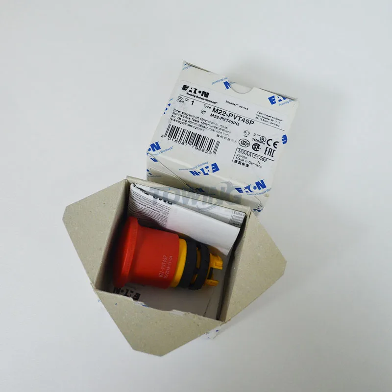 Горячая продажа и оригинальный EATON Кнопка аварийной остановки M22-PVT45P