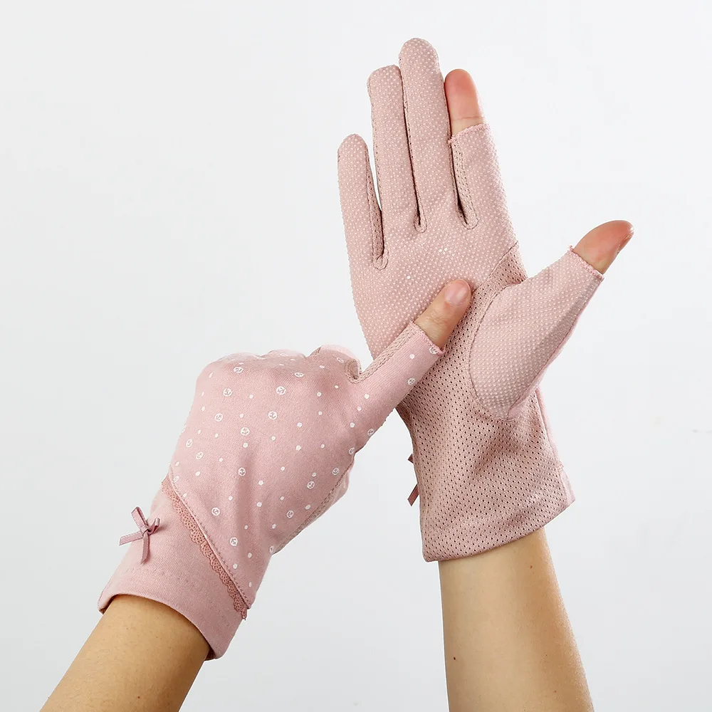 Sidiou Group Thin Outdoor Touch Screen Gloves Non Slip Anti-UV Gloves For Cycling Half Finger Sun Protection SPF Gloves