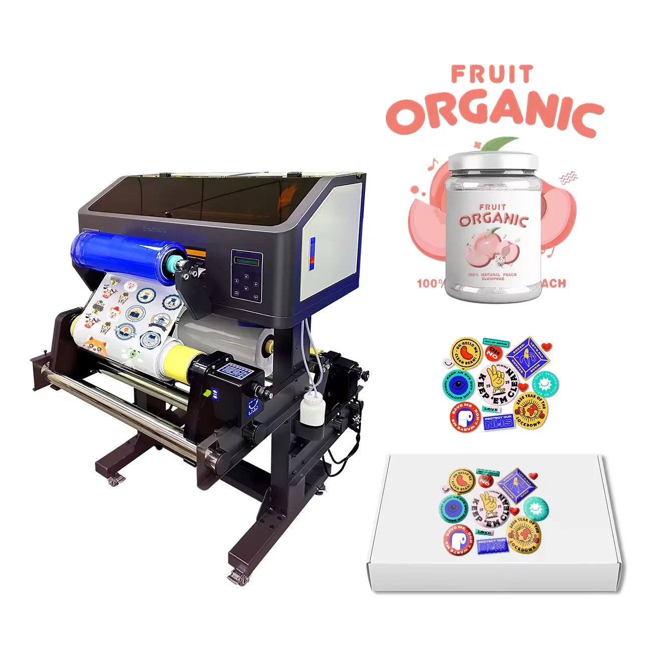 Factory Price XP600 A3 UV DTF Sticker Printer 35cm Uv Roll to Roll Printing Machine Double Head New Condition 3 Year Warranty
