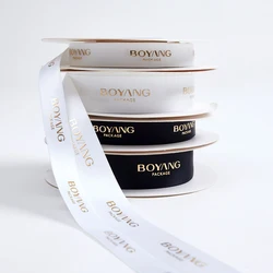 Boyang Customized Logo Printed Mixed Colors Double Faced Satin Gift Ribbons