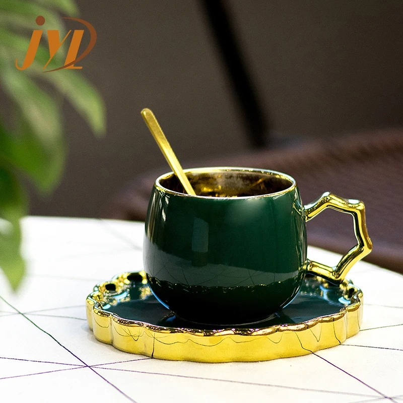 Modern Middle East Arab Creative Gift Classical Exquisite Home Luxury Ceramic Coffee Milk Tea Cups & Saucers