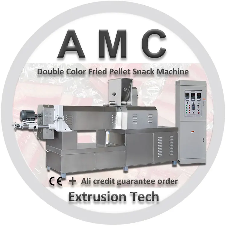 Versatile 700kg/h 800kg/h two color Puff Corn Snack Production Line bicolor Fried Bugles Chips Equipment for Maximum Output