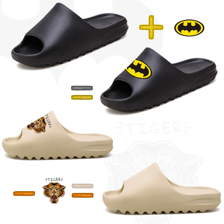 2022 luxury unisex slippers custom logo slide blank plain men fashion slides shoe print women customize sandals customized