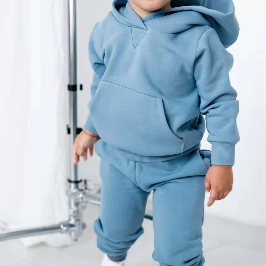 Wholesale High Quality Girl Boys hoodie and swratpants Boutique Clothing Kids Winter Clothes for sale