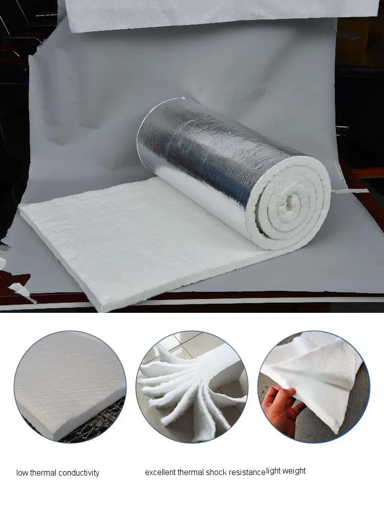 High temperature fire insulation for kiln refractory 1430 ceramic fiber blanket