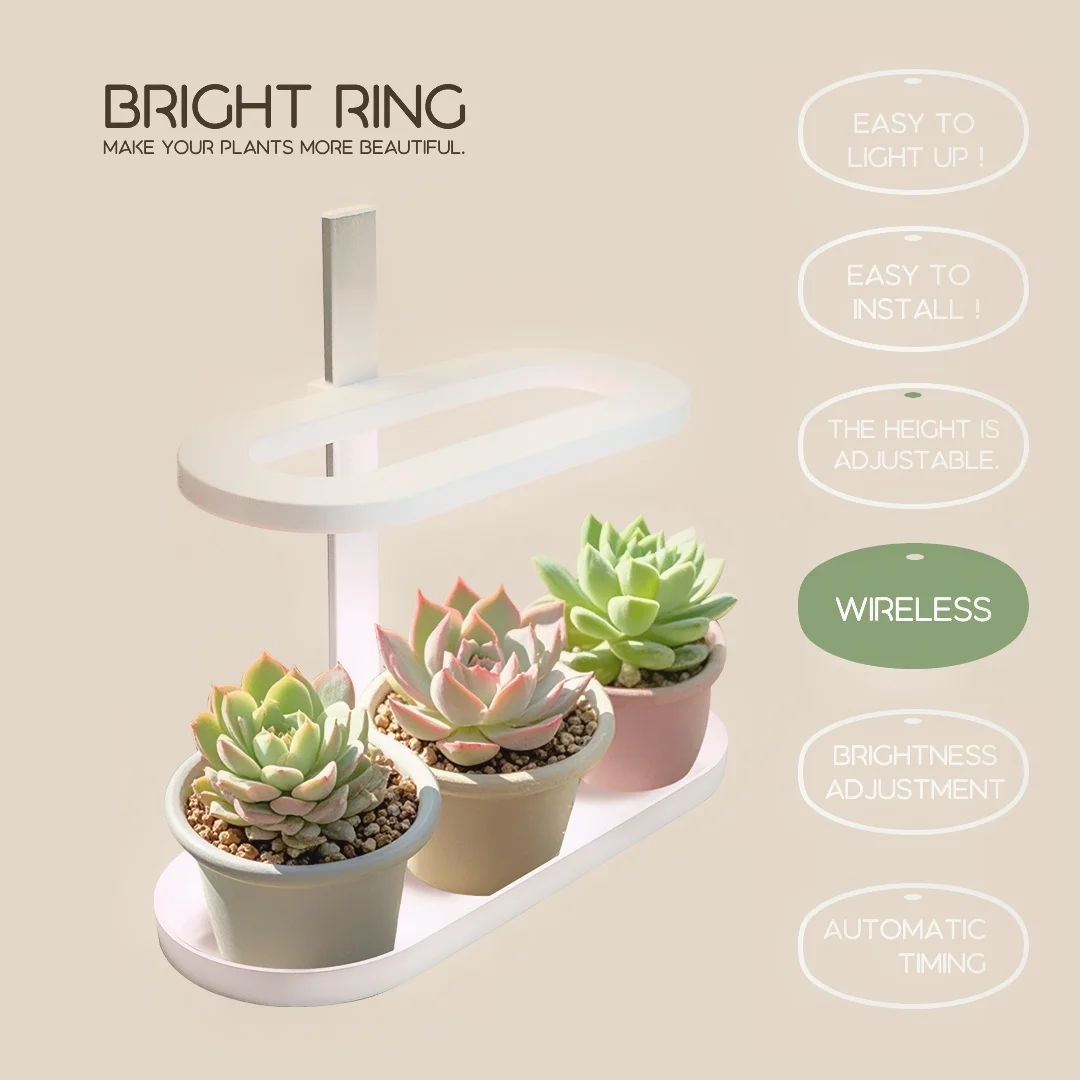 G-Shine Indoor Gardening Solution Aesthetic LED Grow Light with USB 5V Timer Plant Bloom Spectrum Adjustable Indoor Lighting