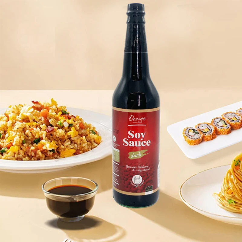 Wholesaler Chinese Seasoning Cooking Condiments GMO Free Light Black Soy Sauce Halal Certified