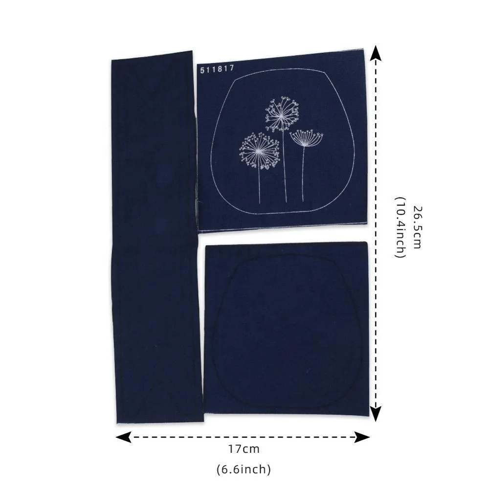 12cm Handmade Purse Decoration Embroidery Coin Bag Fabric Embroidery Craft DIY Kits Embroidery Kits