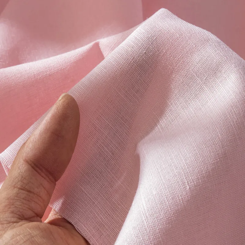 High quality 30% linen 70% cotton fabric clothing fabric plain color for shirt linen cotton fabric