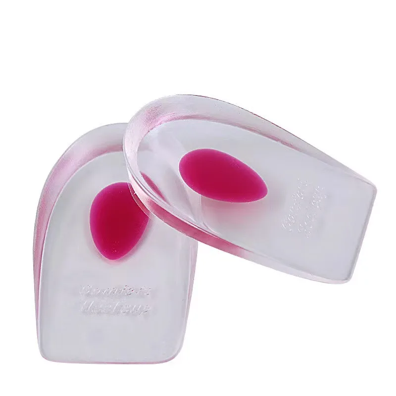 Free Sample Soft Gel heels Moulded Invisible Silicone Shoe Inserts Pads Height Increase Insole For heels