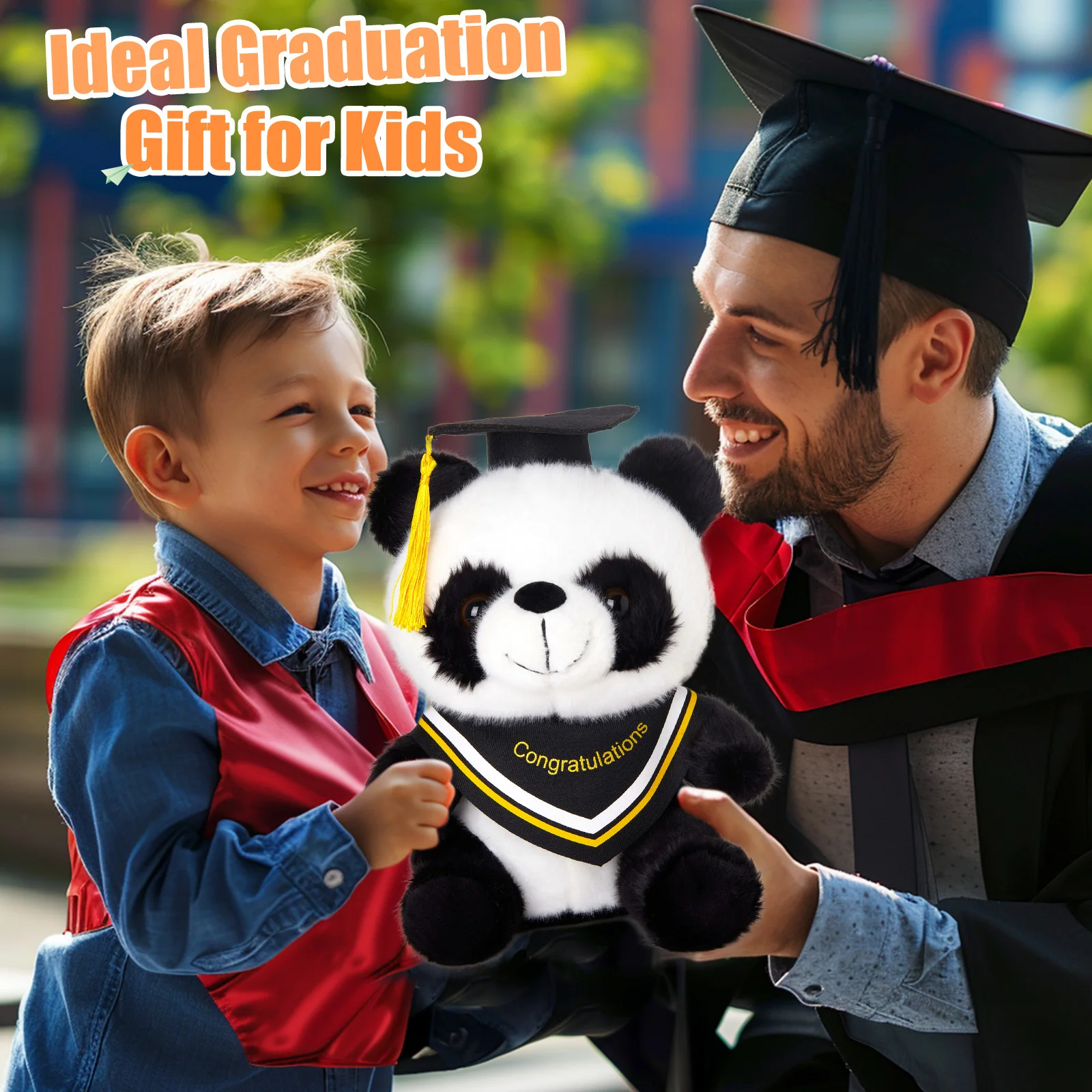 Manufacturer Cartoon Graduation Panda Plush Toy Super Soft Stuffed Animals Great Gifts for Students Friends Wholesale