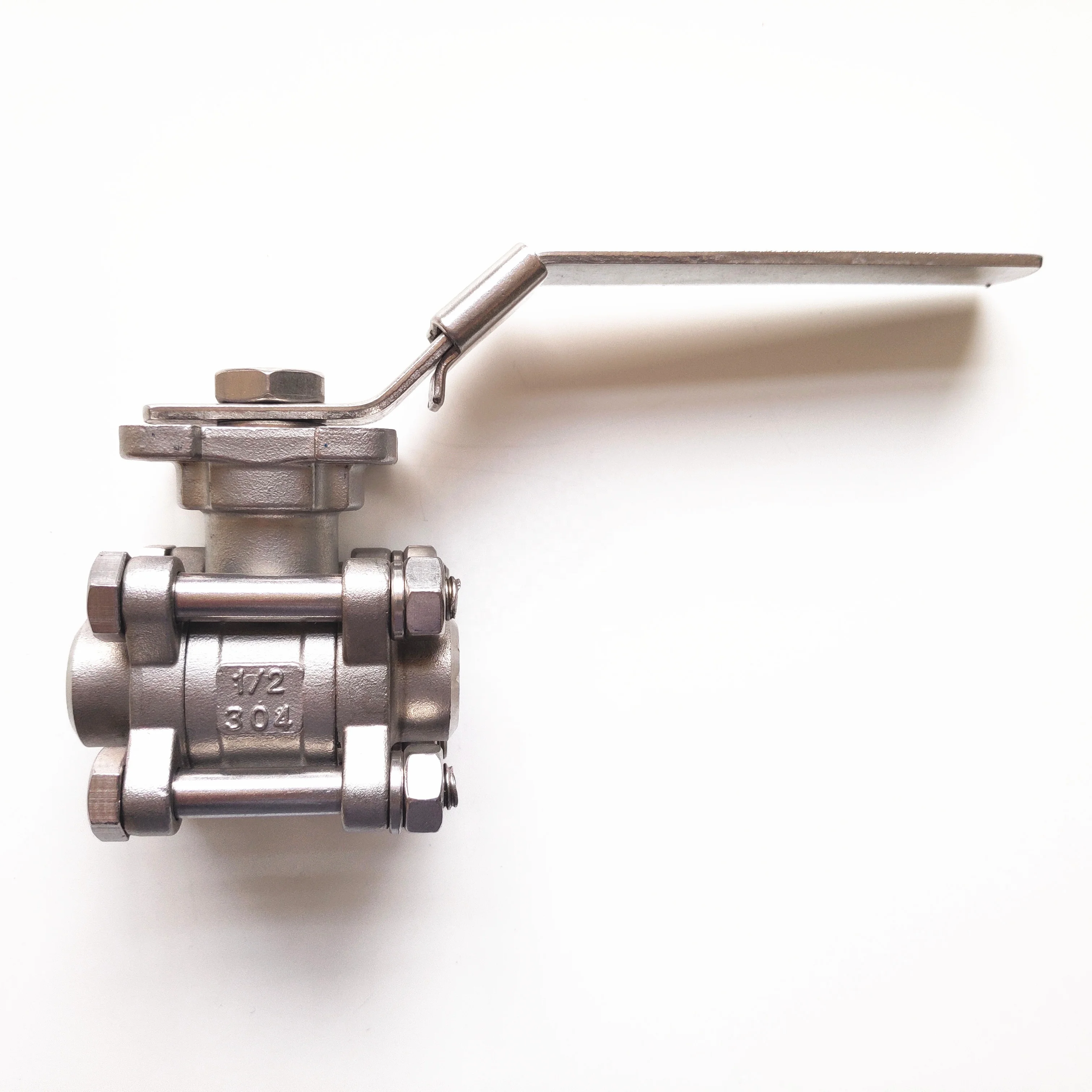 Excellent hot sale 1/2' ss304 stainless steel cf8 1000 WOG pressure DN15 3-PC Butt Weld Ball Valve cheap price with lock handle