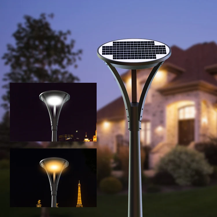 Solar garden light decoration and lighting all in one high brightness outdoor lamp with pir motion sensor
