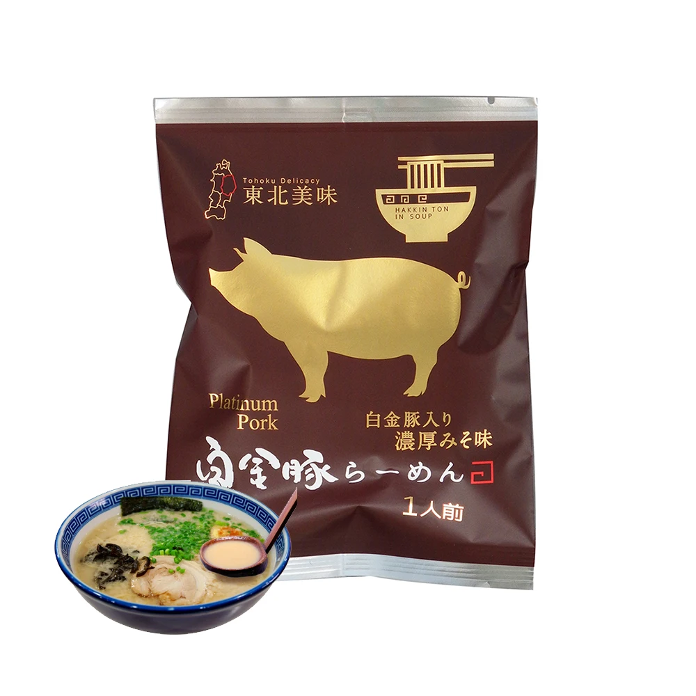 Japanese rich flavor instant beef pork soup firm ramen noodles