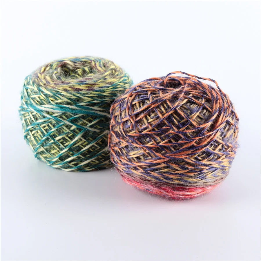 3S/1 10% Wool Blended Icelandic Yarn Mix Color Gradient bulky Thick Hand Arm Finger knitting crocheting iceland yarn for sweater