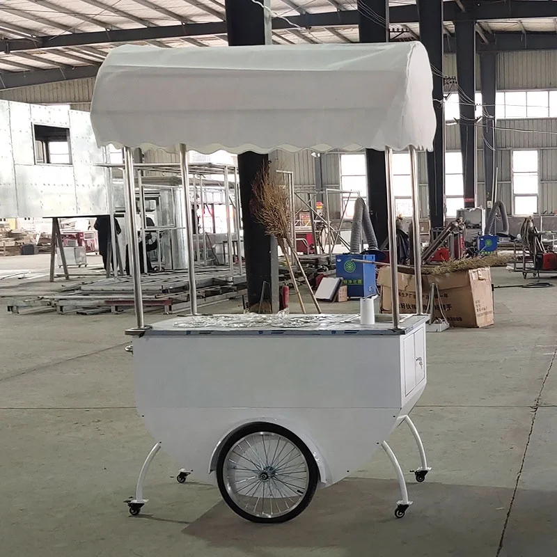 Best Quality Mobile Ice Cream Tricycle Vending Push Bike Cart Food Vending Bike Ice Cream Bike For Sale