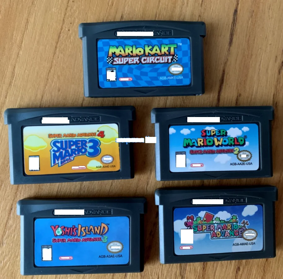 Super Mario Advance Series 1 2 3 4 5 Selection Game Cartridges for GBA Super mario World Super Mario Bros. 3