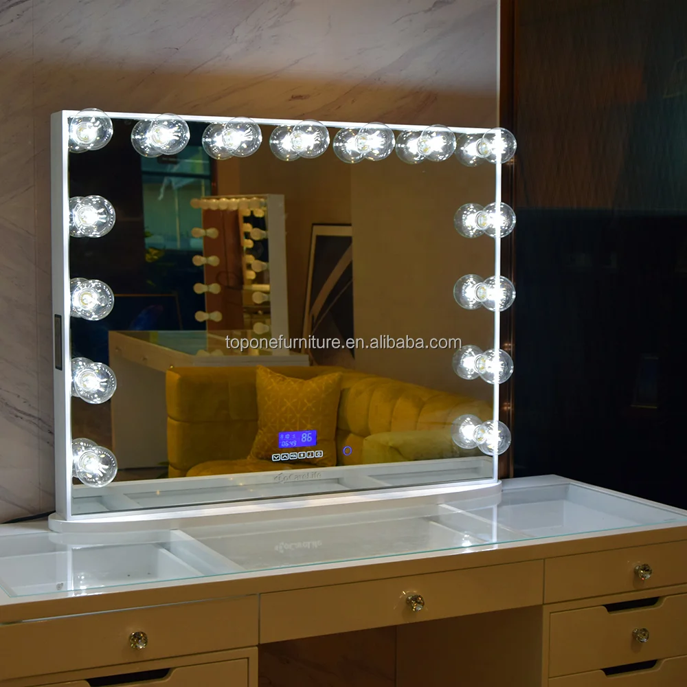 salon lighted makeup vanity make up dressing table with lighted mirror