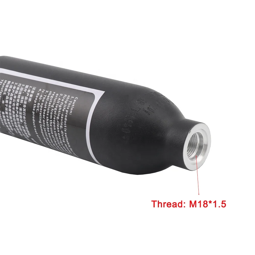0.35L/0.45L/0.5L PCP Aluminum Co2 Cylinder Paintball HPA Tank M18x1.5 Thread 4500PSI