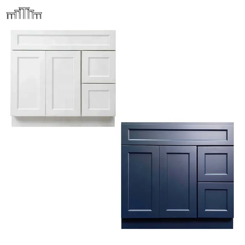 Ready Made America Project Vanity Cheap Real Wood Cabinets Single Bathroom Vanity Cabinet