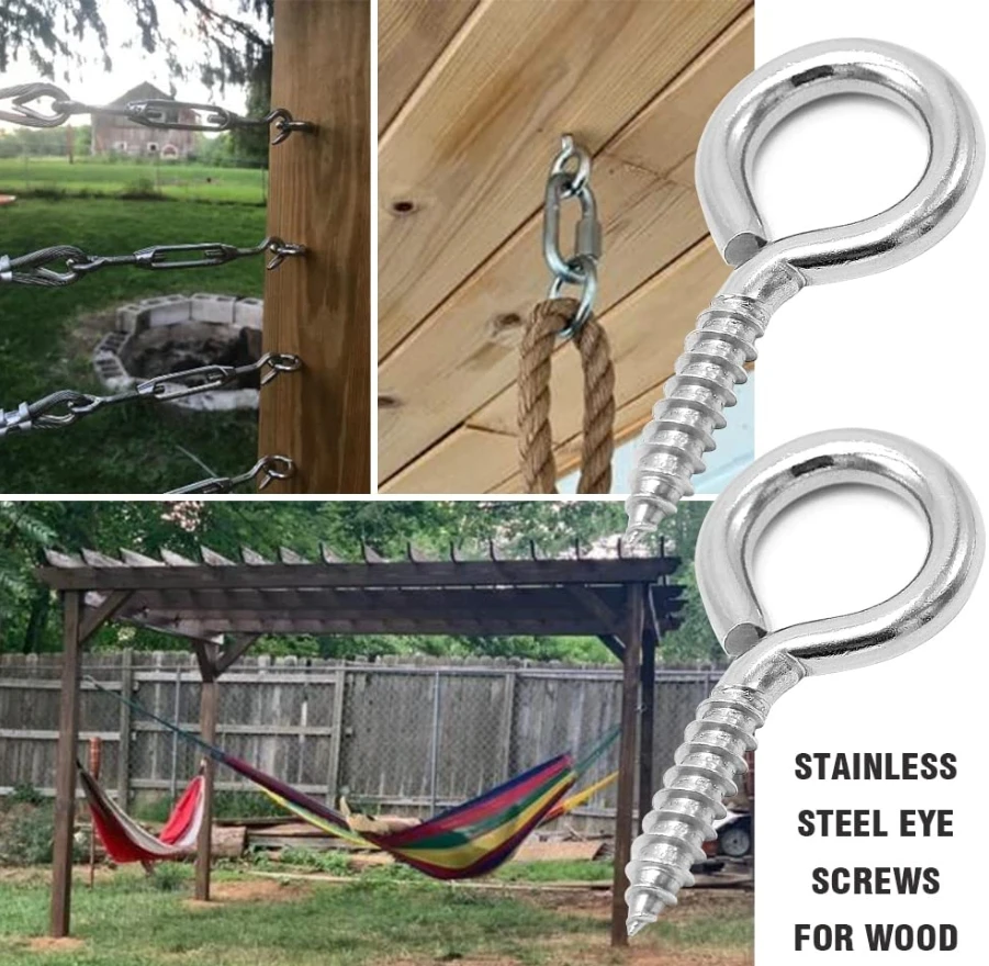 2024 Custom Zinc Plated Carbon Steel Sheep Eye Screws Closed Hook With Ring Screw Lifting Ring Sheep Horn Eye Bolt