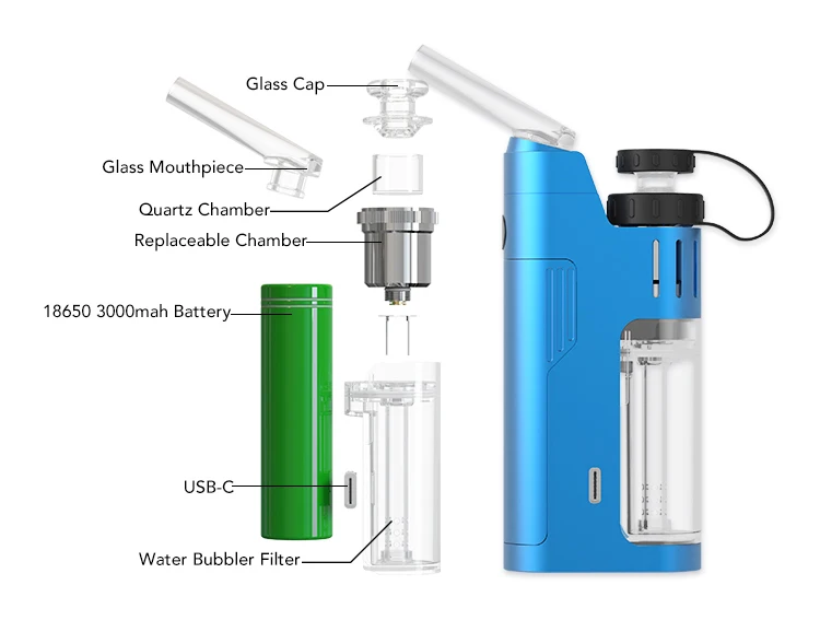 
Best Vaporizers for Dry Herb Puf-co pro temp control tech wax dab pen 3000mah battery with water fliter 