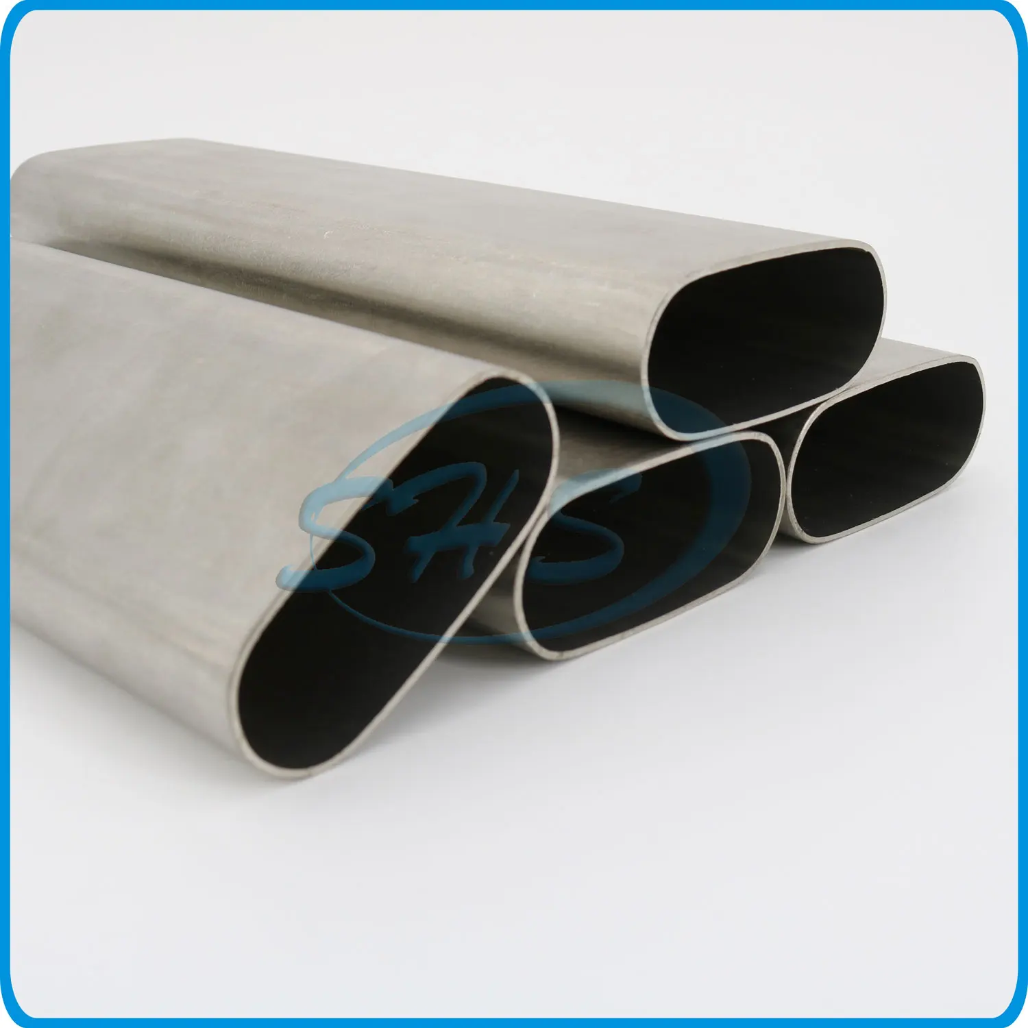 AISI 300s stainless steel big size oval pipe flat sided oval pipe with hairline for construction pillar bridge handrail