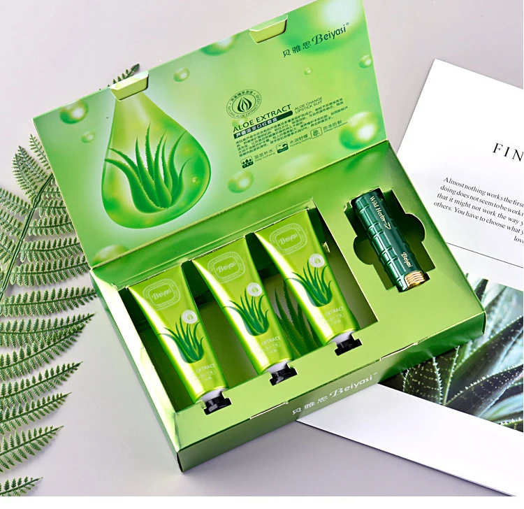 Растительный экстракт алоэ, увлажняющий крем для рук, набор меняющих цвет помады